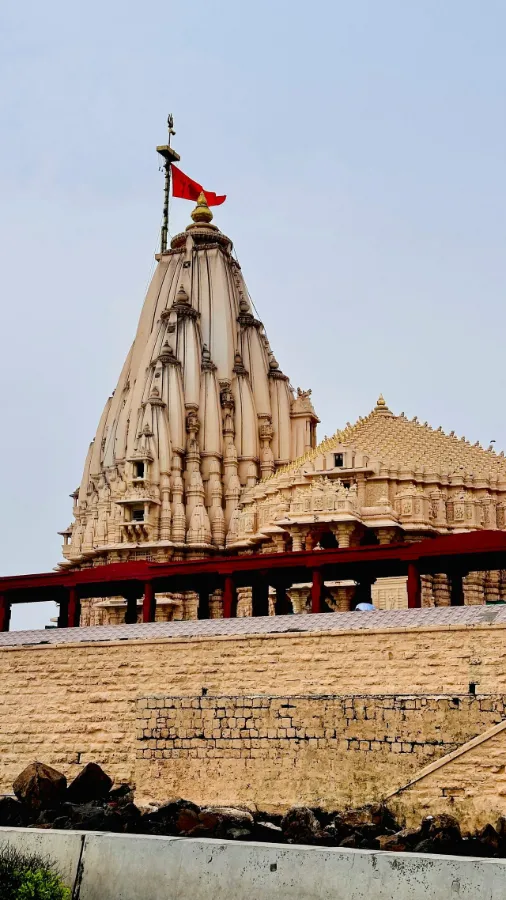 Majestic view of the Somnath Temple Gujarat